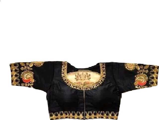 Aarohi Phantom Designer Blouse for Women (Black, 36) (AE-81)
