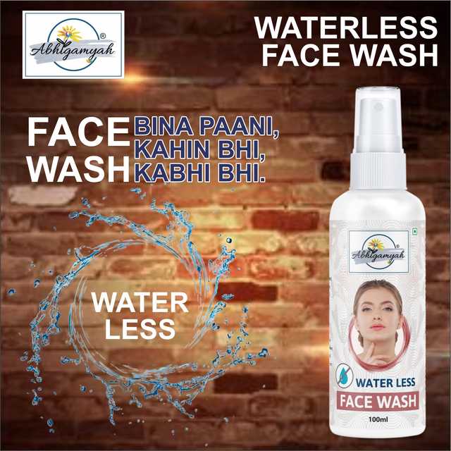 Abhigamyah Waterless Face Wash For Brighter & Fresher Look, Chondrus Crispus & Aloe Vera Extract & Vitamin E For Men & Women (100 ml, Pack Of 3) (A-593)