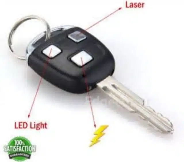 Shocking Car Key with Led Laser Gag Toys for Kids (Multicolor)