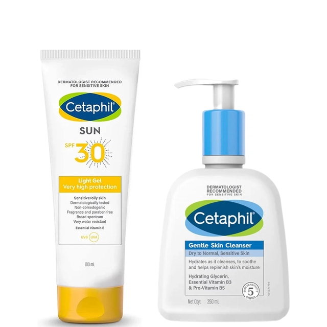 Cetaphil Sunscreen Cream (100 ml) with Gentle Skin Cleanser (250 ml) (Set of 2)