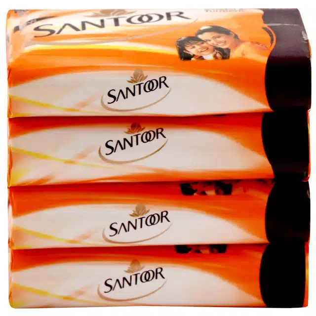 Santoor Sandal & Turmeric Soap 4X46g (Pack of 4)