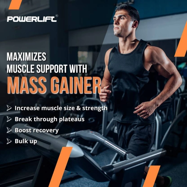 POWERLIFT Mass Gainer, High Protein with 26 vitamin & minerals | With Digezyme Blend Weight Gainers/Mass Gainers (500 g, Rich Chocolate) Pack of 1