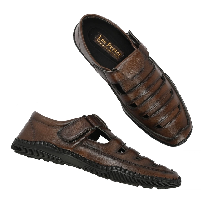 Sandals for Men (Brown, 6)