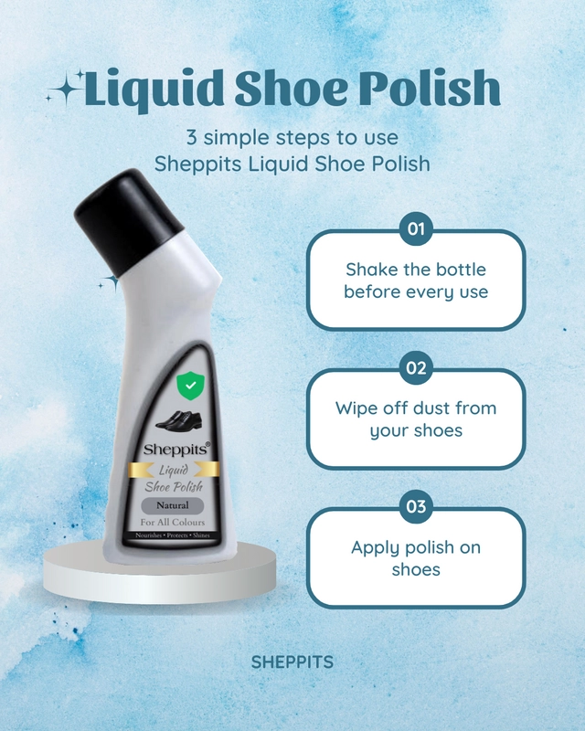 Sheppits Premium Liquid Shoe Polish (75 ml)