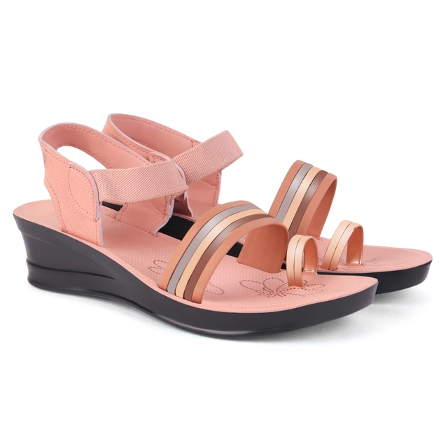 Sandals for Women (Peach, 5)