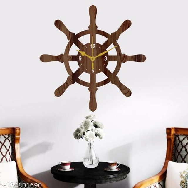 Wooden Wall Clock (Brown)