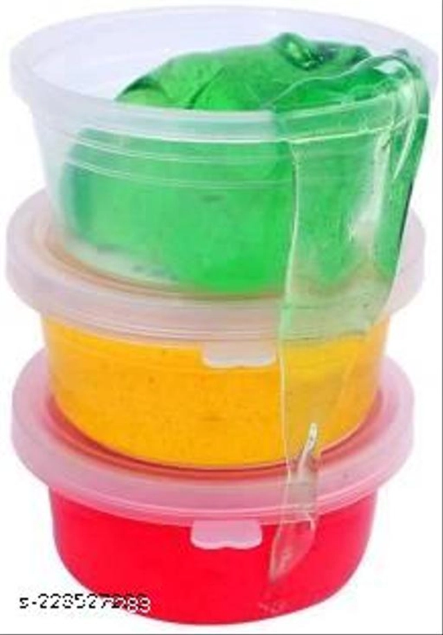 Non-Toxic Clear Crystal Slime for Kids (Multicolor, Pack of 6)