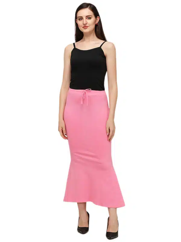 Saree Shapewear Petticoat for Women (Baby Pink, 2XL) (S-125)