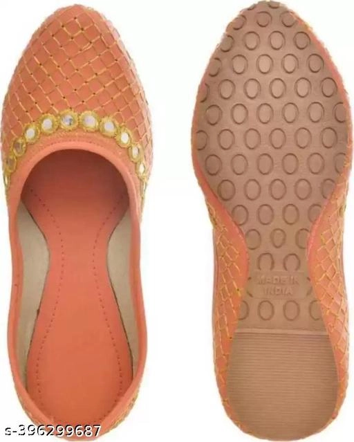 Juttis for Women (Peach, 4)