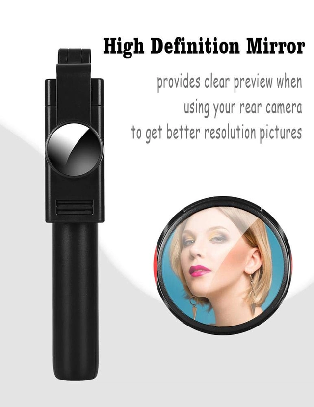 Aluminum Selfie Stick cum Tripod (Black, 105 cm)