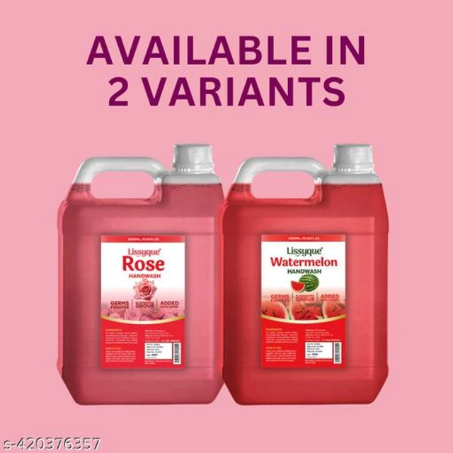 Lissyque Handwash Rose & Watermelon- 1000ml (Pack Of 2)