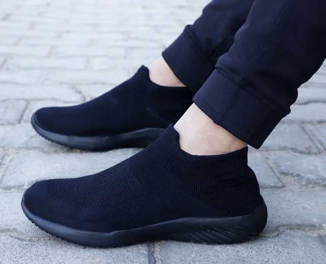 Suson Mesh Casual Shoes For Men (Black, 6) (SI-3)