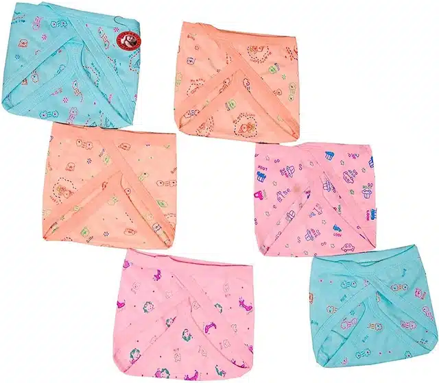 Reusable Baby Cloth Diapers (Multicolor, 0-3 Years)