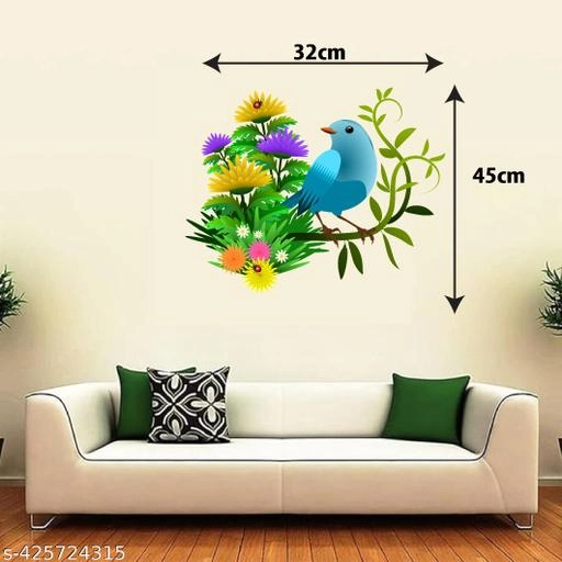 PVC Vinyl Wall Sticker (Multicolor, 32x45 cm)