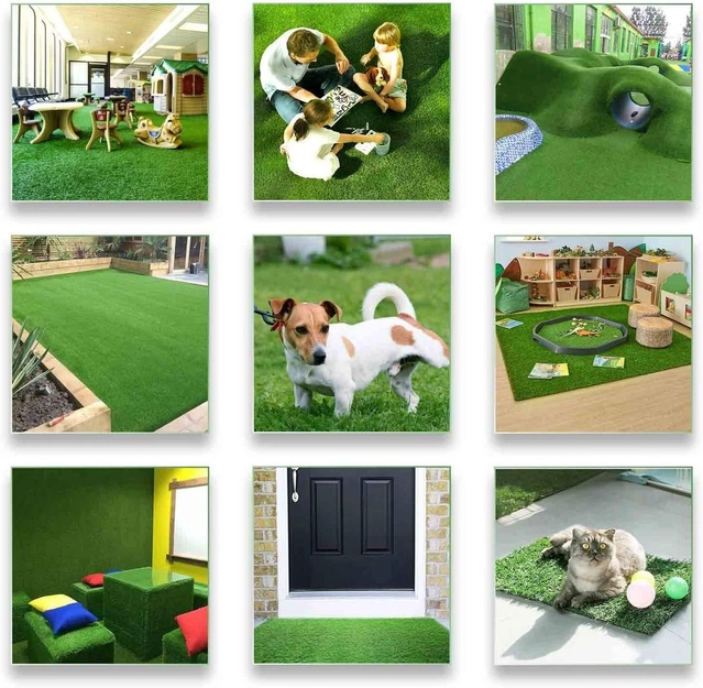 MORAJ Artifical Grass Runner 100x50 cm High Density 25 mm Grass Mat/Artificial Grass mat/Waterproof Mat/Green Grass Mat for Room/Door/Balcony/Hotel/Shop (Pack of 1)