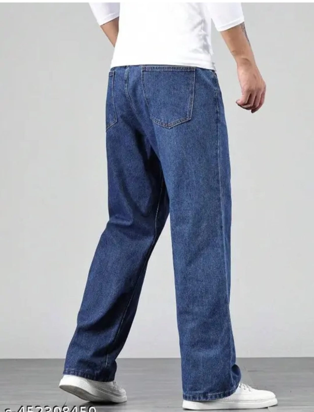 Denim Regular Fit Jeans for Men (Navy Blue, 28)