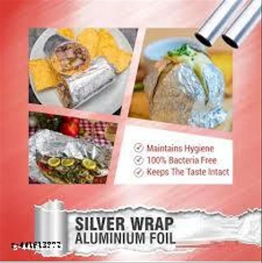 Aluminium Foil Paper (Silver, 25 m) (Pack of 2)