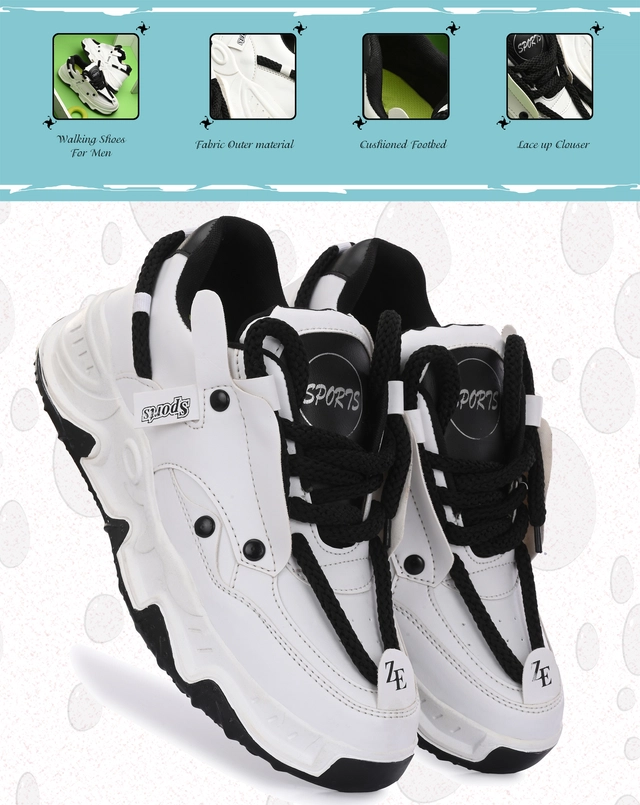 Sneakers for Men (Black & White, 6)