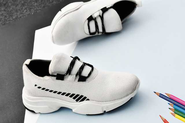 Ishika Sports Shoes For Men (White, 6) (A-61)
