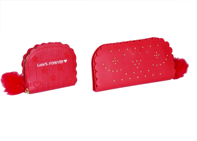 Canvas Clutch for Women (Red, Pack of 2)