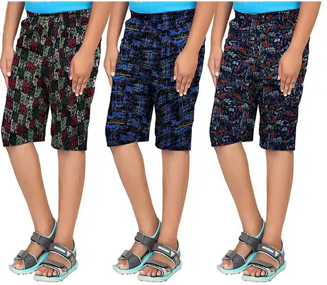 Shorts for Boys (Pack of 3) (Multicolor, 6-7 Years)