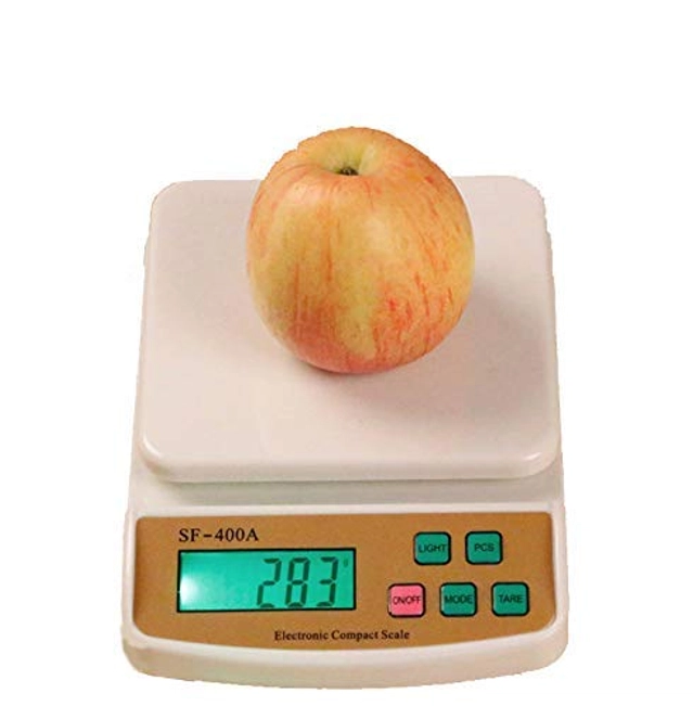 Plastic Digital Weight Machine for Kitchen (White)