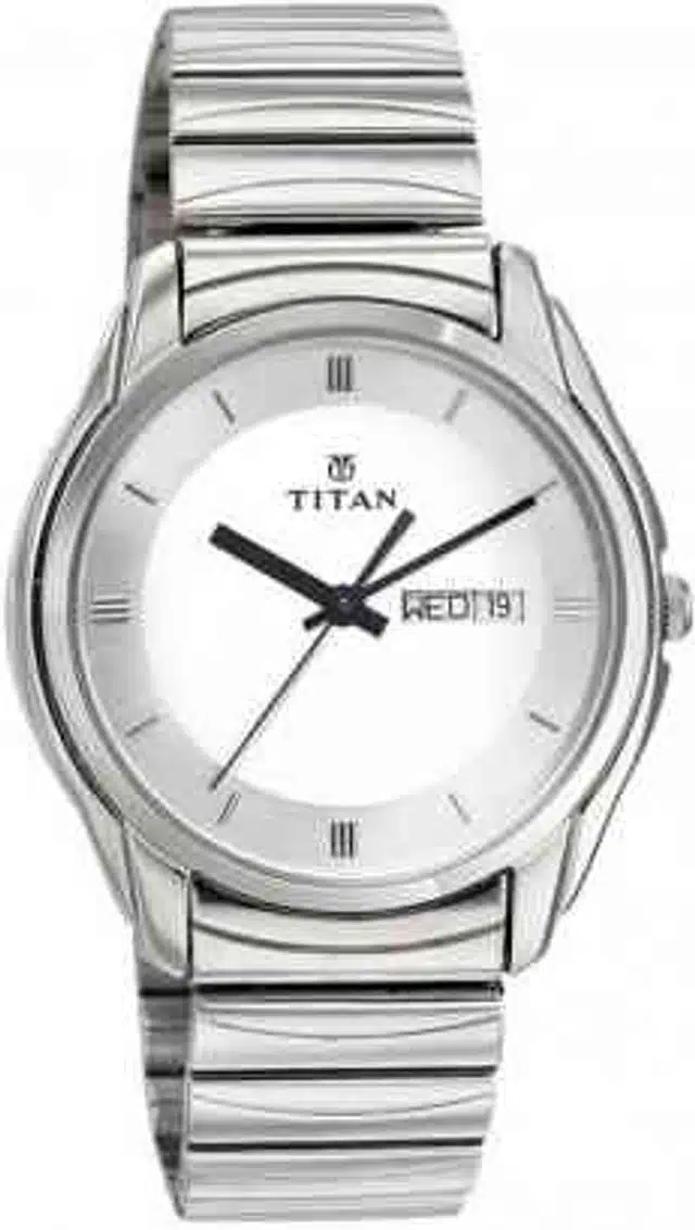 Titan Analog Watch for Men (Silver & White)