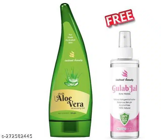 Instant Beauty Aloevera Gel with Rose Water (Set of 2)