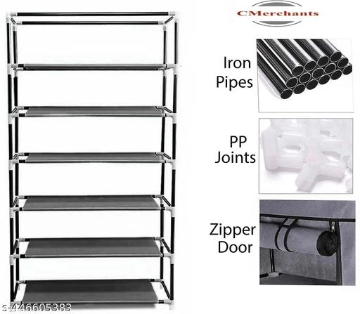 Metal 6 Layer Collapsible Multipurpose Rack (Black)