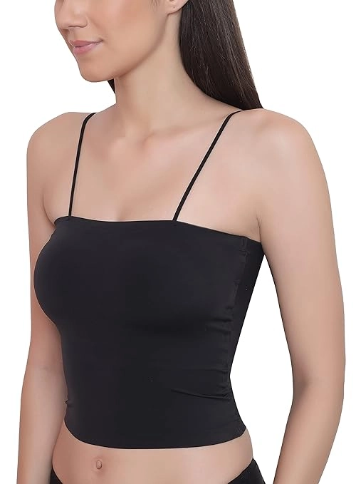 Cotton Padded Bra for Women (Black, Free Size)