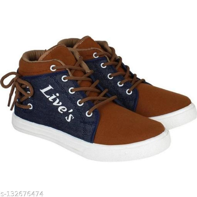 Boots for Men (Brown & Blue, 6)