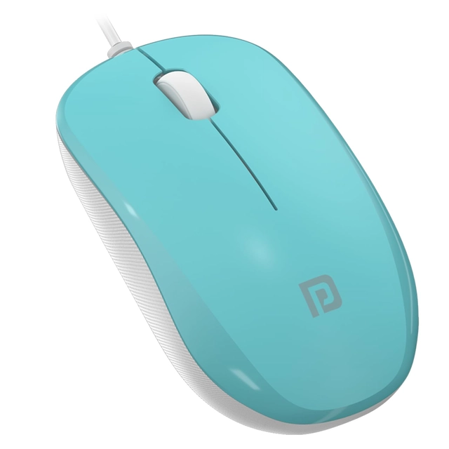 pTron Wired Optical Mouse with 3 Buttons for Computer (Teal)