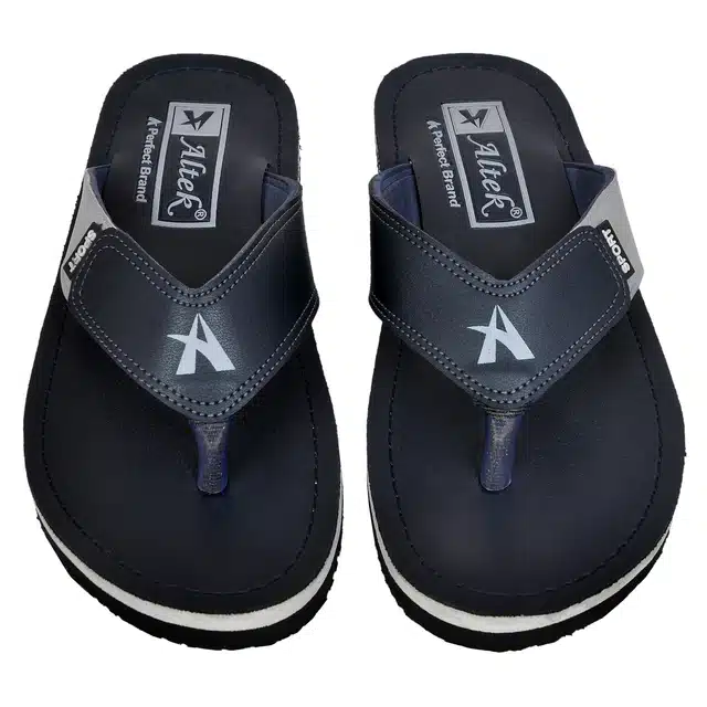 Flip Flops for Men (Navy Blue, 6)