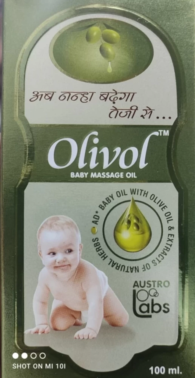 Austro Labs Olivol Baby Massage Oil (100 ml, Pack of 3)