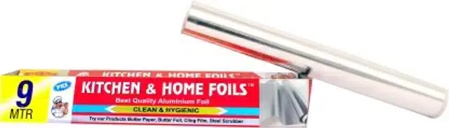 KITCHEN & HOME Aluminium Foil Roll (9 Metre,Pack of 3)