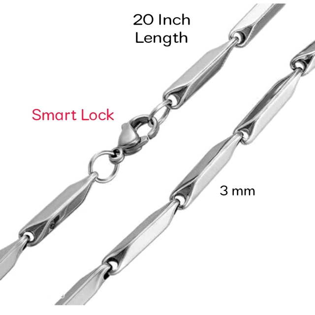 Stainless Steel Chain for Men (Silver)