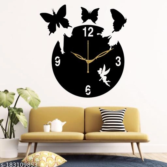 Wooden Wall Clock (Black)