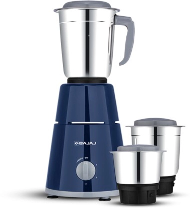 BAJAJ 410570 GX 1500 W Juicer Mixer Grinder (3 Jars, Blue)