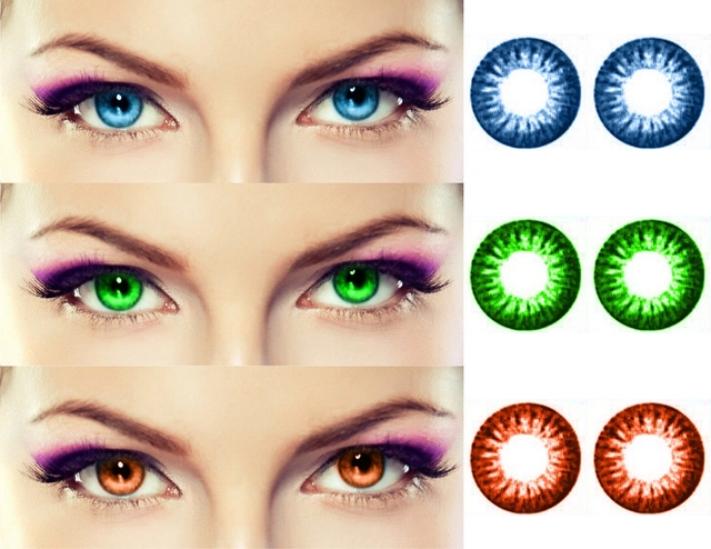 Colored Zero Power Contact Lenses for Men & Women (Multicolor, 8.6 mm) (Pack of 3)