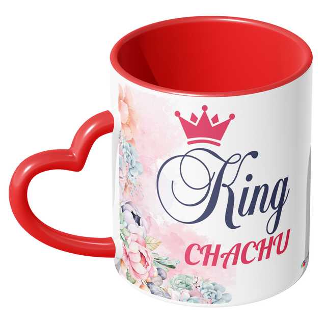Bride Loading Printed Heart Handle Mug Microwave Safe Ceramic Tea Coffee (Red, 350 ml) (GT-690)