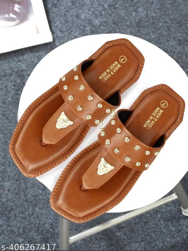 Flipflops for Men (Tan, 6)