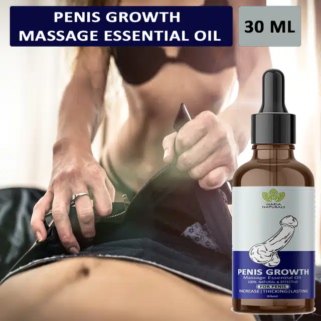Haria Naturals Naturals & Effective Penis Growth Massage Essential Oil Helps In Penis Enlargement & Improves Sexual Confidence (30 ml) (B-14554)