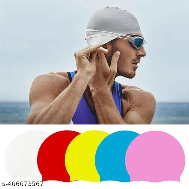 Silicone Swimming Cap (Pink)