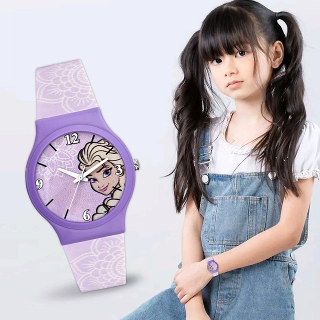 LORETTA Silicone Straps Analog Watch for Kids (Purple)