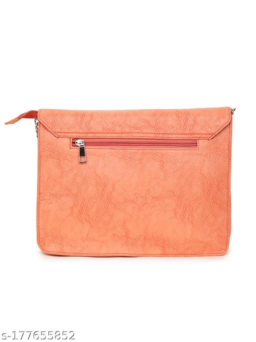 Synthetic Sling Bag for Women (Peach, )