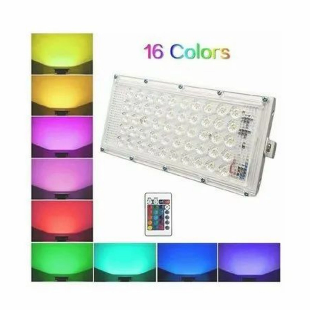 Waterproof Remote Control 7 Modes LED Wall Light (Multicolor, 50 W)