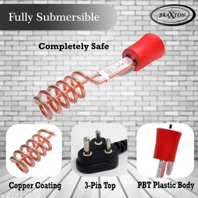 Copper Water Heater Rod (Red, 2000 W)