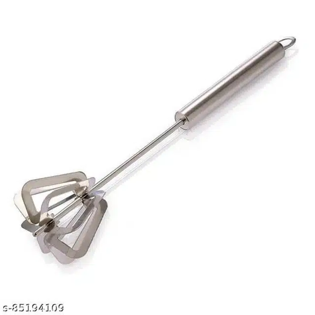 Stainless Steel Manual Whisk Blender (Silver)