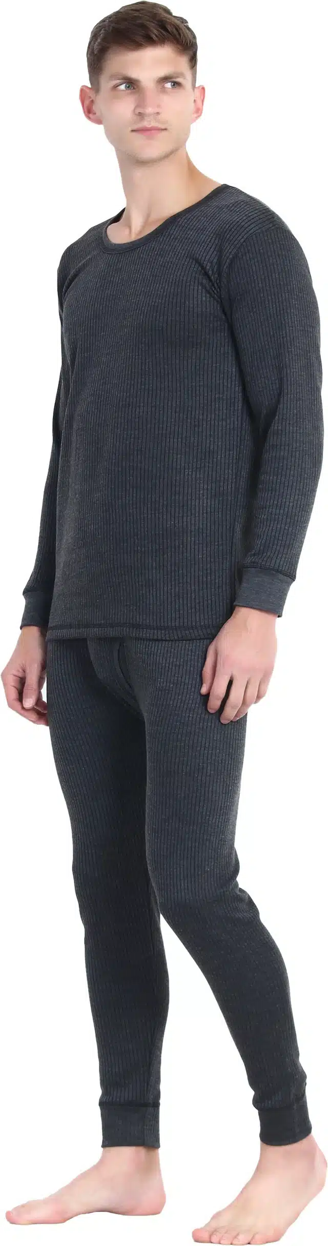 Polycotton Thermal Set for Men (Grey, S)