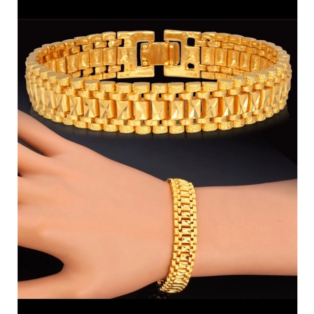 Brass Bracelet for Men (Gold)